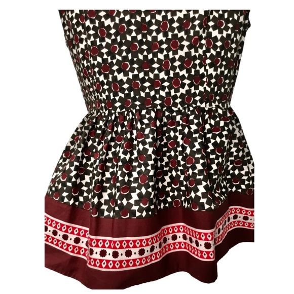 Kate Spade Rambling Roses Floral Tile Peplum Top - Picture 7 of 11